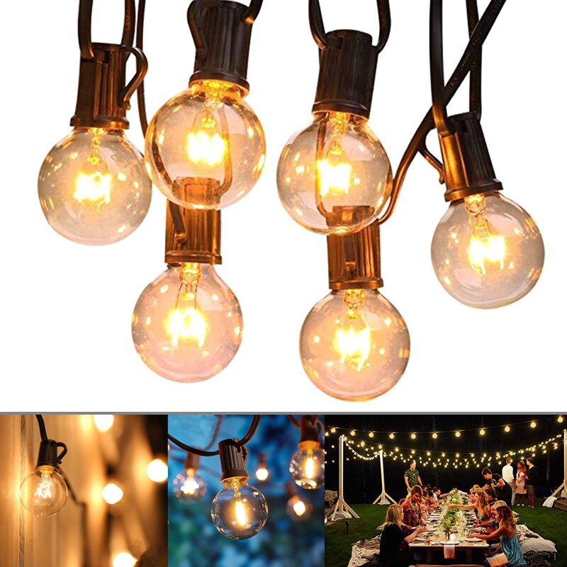 New Hot Stringlight Garden 25Ft 25 Waterproof Ball LED Fairy Lights Outdoor Decorative Lighting for Home Party USJ99
